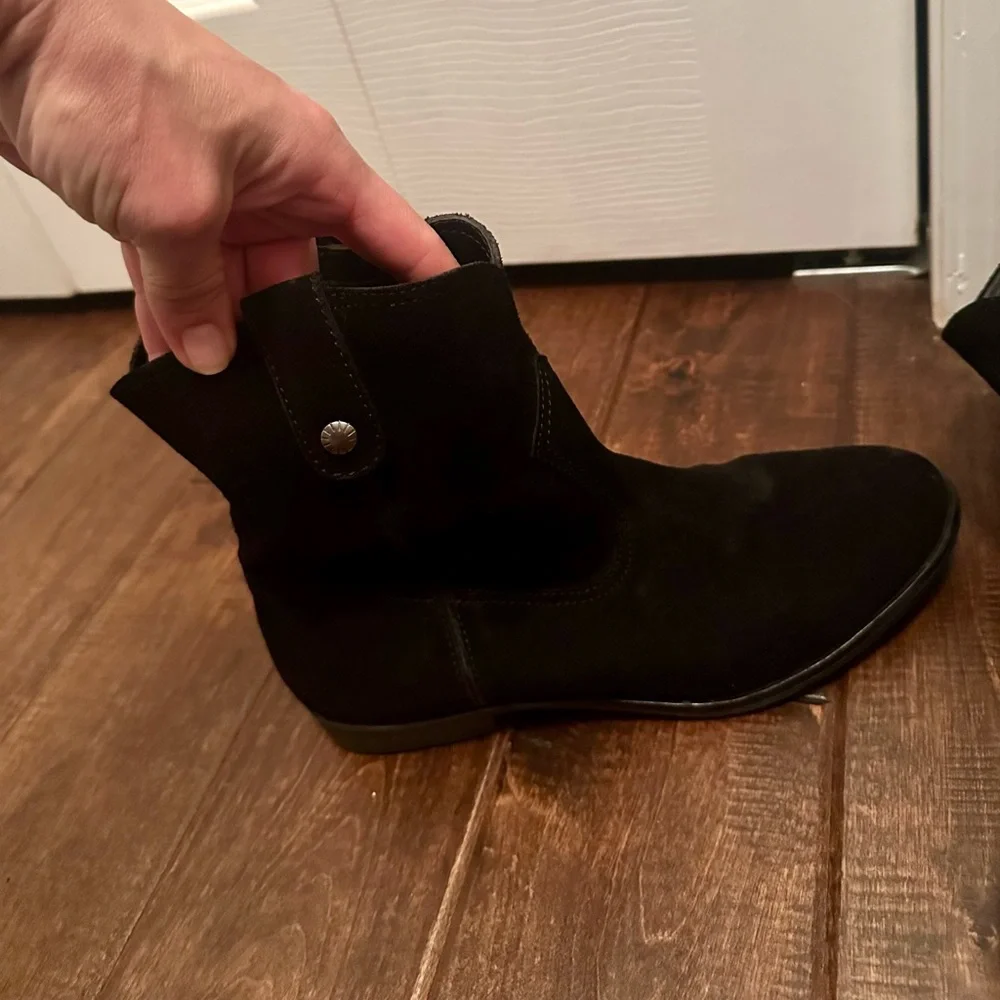 Frye Black Suede Booties women’s size 9